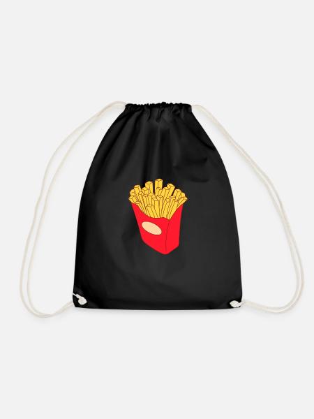 Pommes frites - Turnbeutel - Schwarz