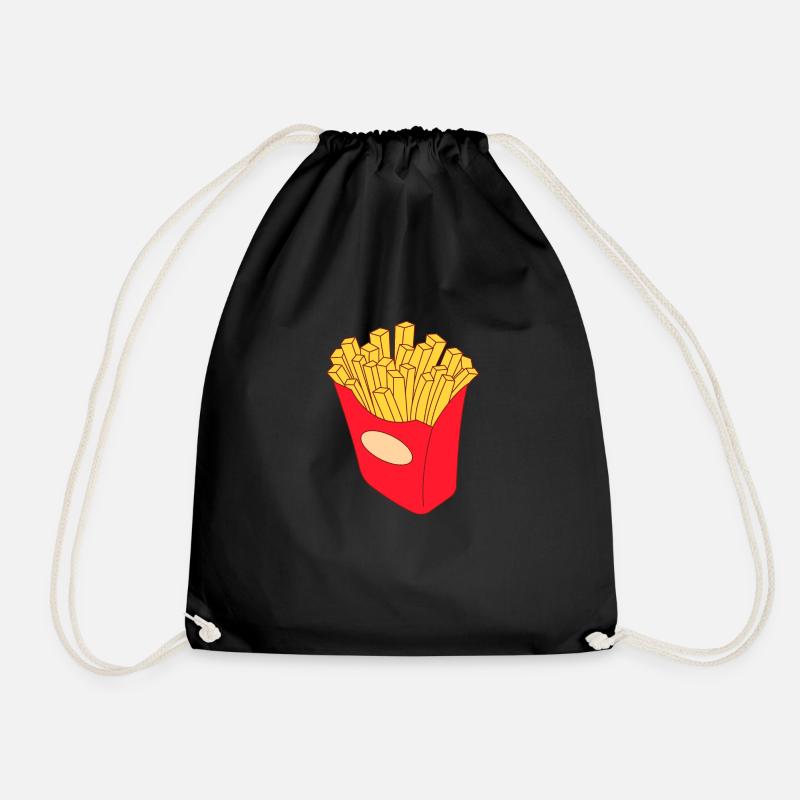Pommes frites - Turnbeutel - Schwarz