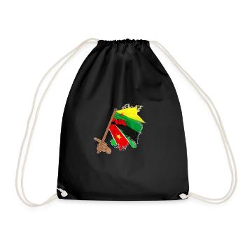 Drapeau de Guadeloupe Martinique Guyane ensemble - Sac de sport léger - noir - Devant