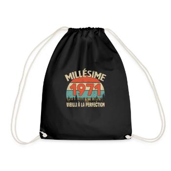 Millésime 1971 Cadeau Anniversaire Humour - Sac de sport léger - noir - Devant