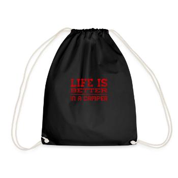 I am a camper - Drawstring Bag - black - Front