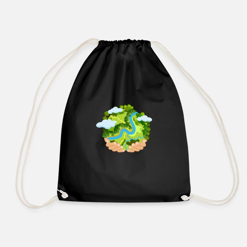 Save the planet Earth Day - Turnbeutel - Schwarz