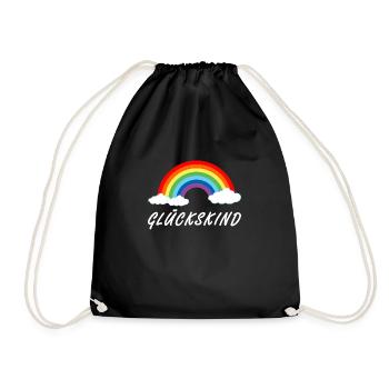 Lucky child | Rainbow Happiness Child - Drawstring Bag - black - Front