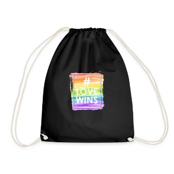 L’amour gagne - Sac de sport léger - noir - Devant