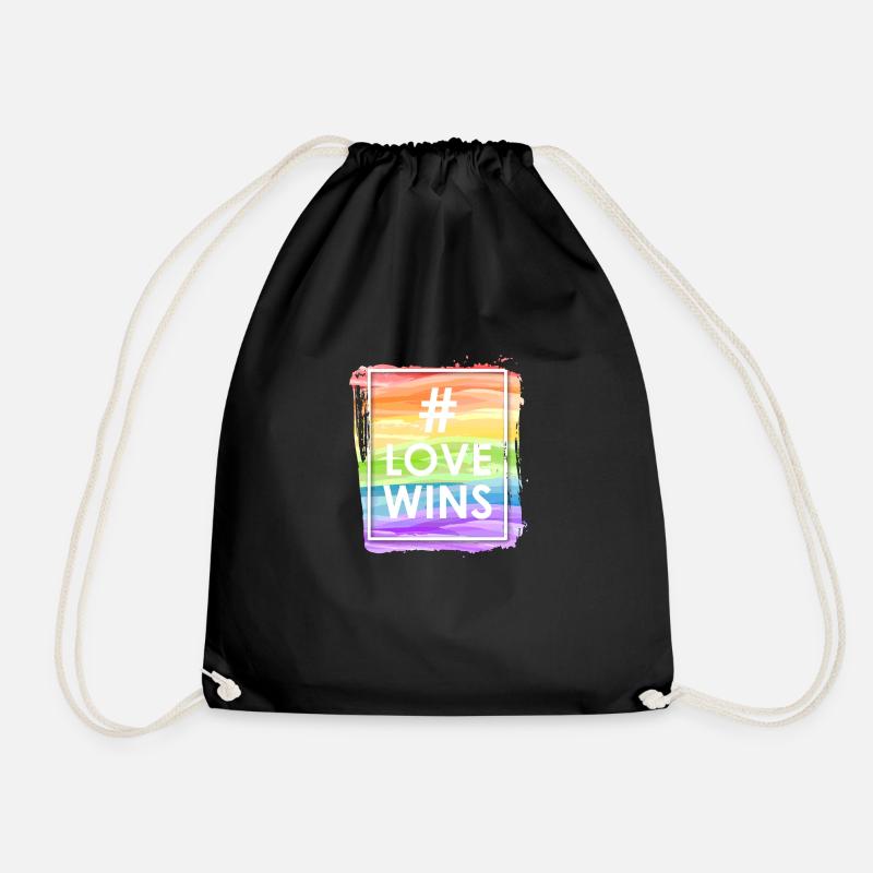Love Wins - Turnbeutel - Schwarz