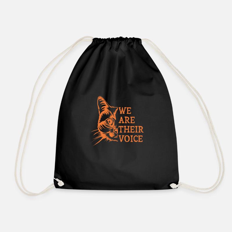 We are their voice Geschenk Pflanzen Vegan Spruch - Turnbeutel - Schwarz