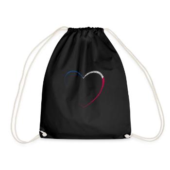 Cœur France Love - Sac de sport léger - noir - Devant