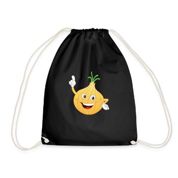 Onion - Funny - Drawstring Bag - black - Front