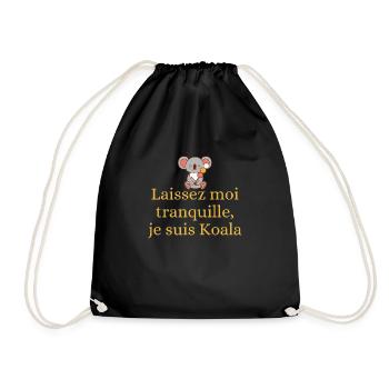 Laissez moi tranquille je suis Koala - Sac de sport léger - noir - Devant