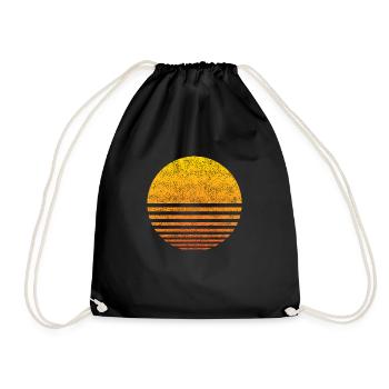 Sun Vintage - Drawstring Bag - black - Front