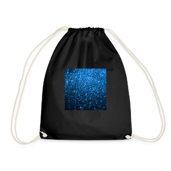 Funkelnder blauer Glitter - Turnbeutel - Schwarz - Vorne
