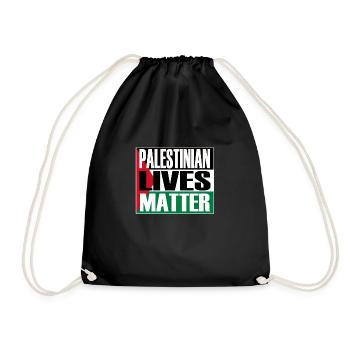 Palestinian Lives Matter - Drawstring Bag - black - Front