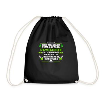 Sois Toujours sympas avec Un Paysagiste - Sac de sport léger - noir - Devant