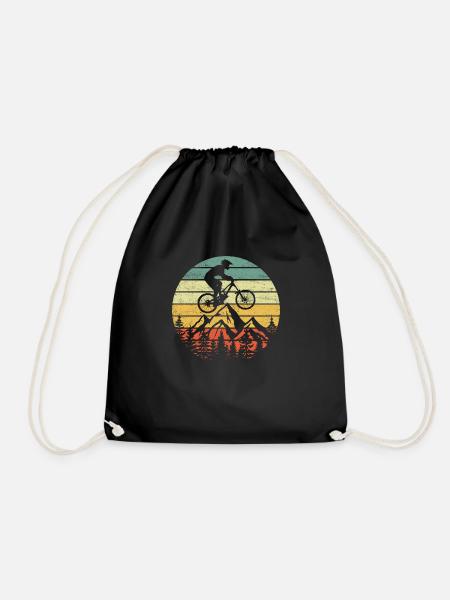 Mountain bike MTB Bike Mountains - Drawstring Bag - black