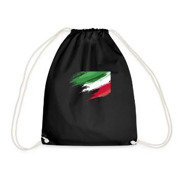 Italian flag - Drawstring Bag - black - Front