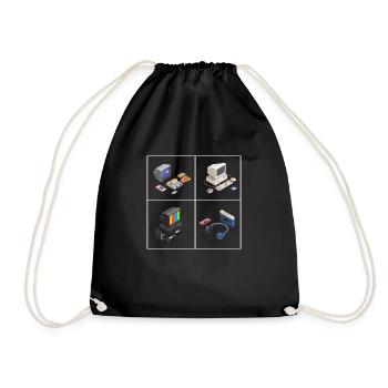 Never Schmiede 90s 90s Never forget gift - Turnbeutel - Schwarz - Vorne