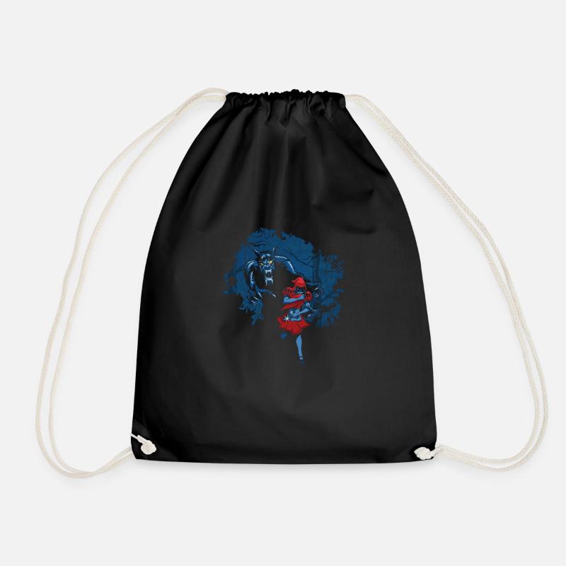 Little Red Riding Hood - Drawstring Bag - black