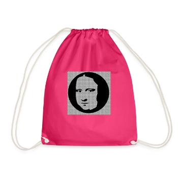 KS - Mona Lisa picture/Image (2) 05/2021 - Drawstring Bag - fuchsia - Front