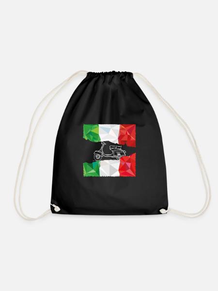 Scooter, Italien, Lifestyle, - Turnbeutel - Schwarz