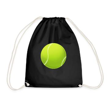 Tennisball - Turnbeutel - Schwarz - Vorne
