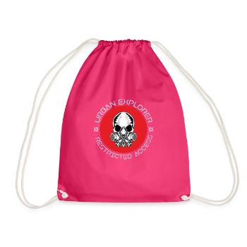 Urbex - Urban Explorer - Restricted Access - Drawstring Bag - fuchsia - Front