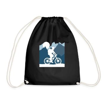 Bike Biking Fahrrad Velo Cycling - Turnbeutel - Schwarz - Vorne