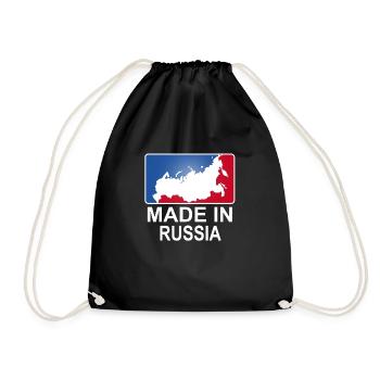 Made in Russia Retro sports Baseball - Drawstring Bag - black - Front
