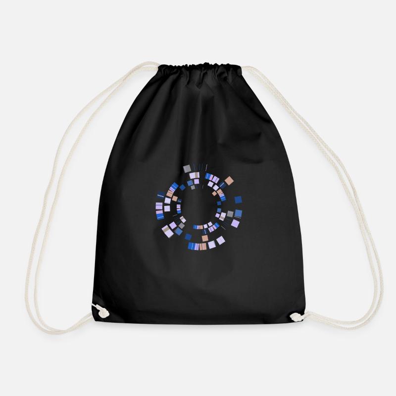 Abstract Minimal Circle - Drawstring Bag - black