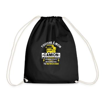 Touche A Mon Camion - Humour Routier - Sac de sport léger - noir - Devant