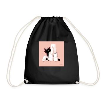Chat noir - Sac de sport léger - noir - Devant