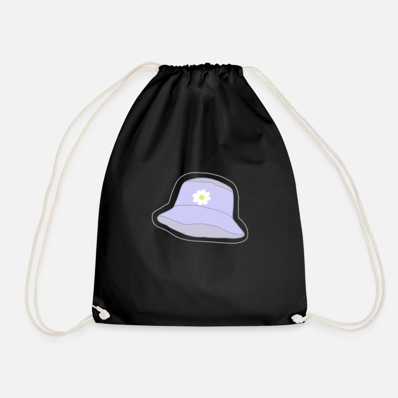hat - Drawstring Bag - black