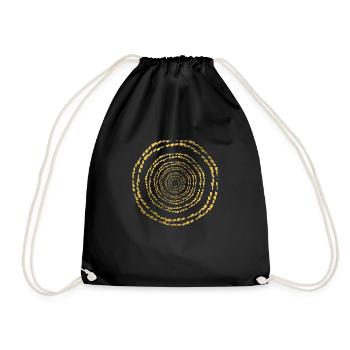 illusion d'optique en cercle d'ore - Sac de sport léger - noir - Devant