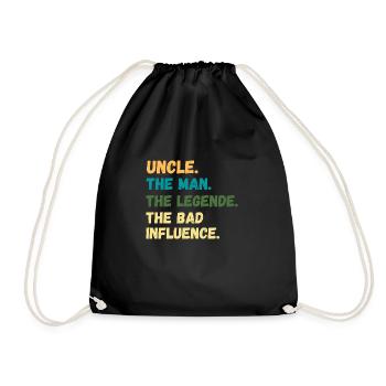 UNCLE THE MAN MYTH BAD INFLUENCE - Turnbeutel - Schwarz - Vorne