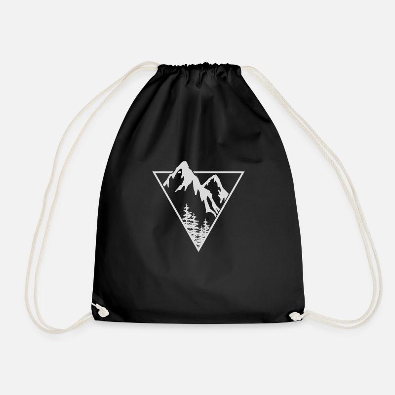 Triangle, montagne, forêt - Sac de sport léger - noir