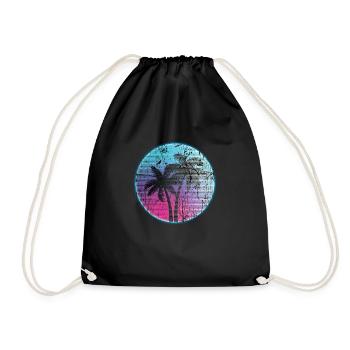 Synthwave Retro 80s - Drawstring Bag - black - Front