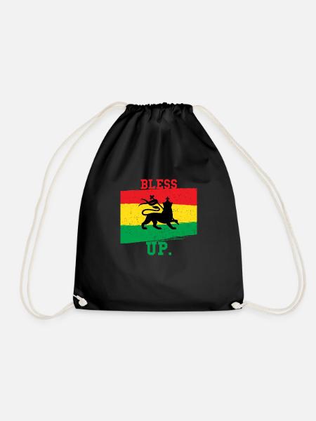 Bless up Geschenkidee Rasta - Turnbeutel - Schwarz