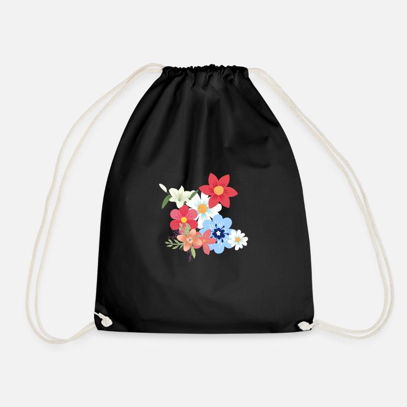 bouquet de fleur - Sac de sport léger - noir