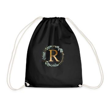 Personnalisable Monogramme R Kranz Botanique - Sac de sport léger - noir - Devant