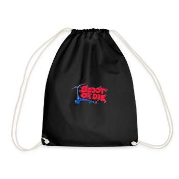 Scoot or Die Stunt Scooter Geschenkidee - Turnbeutel - Schwarz - Vorne