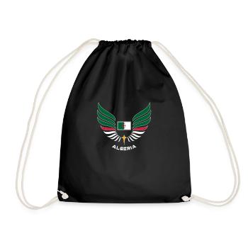 ALGERIA - Flag Algeria Country Sport Wings - Drawstring Bag - black - Front