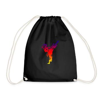 Maori Taekwondo Girl Polynesian Tribal Tattoo - Sac de sport léger - noir - Devant