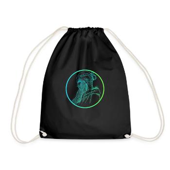 Floki Electric fade style - Drawstring Bag - black - Front