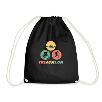 Triathle Triathle Triathlon - Turnbeutel - Schwarz - Vorne