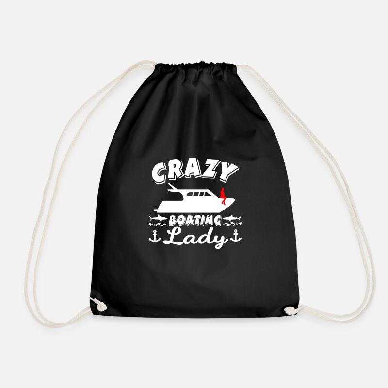 Boat - Drawstring Bag - black