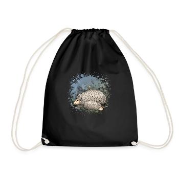 Hedgehogs - Drawstring Bag - black - Front