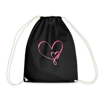 Chemise d’amour coeur Noël Saint-Valentin - Sac de sport léger - noir - Devant