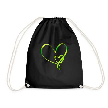 Chemise d’amour coeur Noël Saint-Valentin - Sac de sport léger - noir - Devant