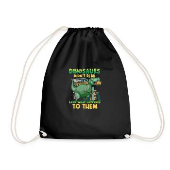 Cool Dinosaurs Shirt Designs for Kids Must have - Drawstring Bag - black - Front