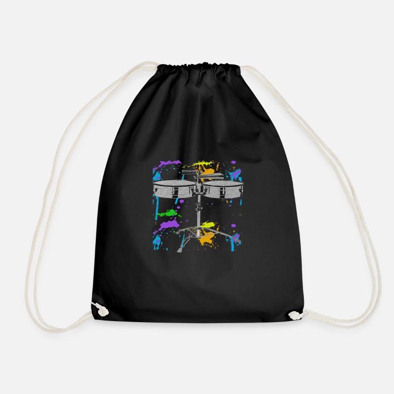 Timbal Color Splash Percussion Instrument - Drawstring Bag - black