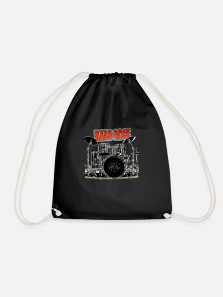 Hard Rock Drummer Drum Set - Drawstring Bag - black